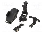 Car holder; black; air vent,for dashboard,for windscreen BASEUS