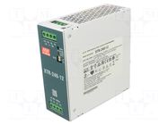 Power supply: switching; for DIN rail; 180W; 12VDC; 0÷15A; OUT: 1 MEAN WELL