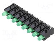 LED; in housing; 2.8mm; No.of diodes: 8; green; 20mA; 40°; λd: 568nm MENTOR