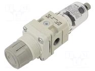 Compressed air filter/regulator; 850l/min; Working press: 10bar SMC