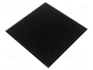Decorative panel; glass; matt black; 170x170x10mm ORNO