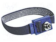 Wristband; ESD; blue; press stud male 4mm BERNSTEIN