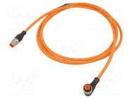 Cable: for sensors/automation; M12; PIN: 4; 2m; plug; 30VDC; 4A LUMBERG AUTOMATION