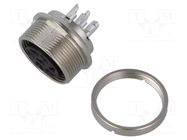 Connector: M16; socket; female; PIN: 6; 5A; 150V; soldering; straight BINDER