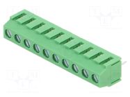 Connector: PCB terminal block; terminal; 10A; 300V; PIN: 10; tinned AMPHENOL ANYTEK