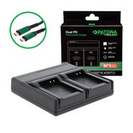  PATONA Premium Dual PD Performance charger for Canon NB-10L incl. USB-C input/output, PATONA