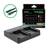  PATONA Premium Dual PD Performance charger for Sanyo DB-L40A incl. USB-C input/output, PATONA
