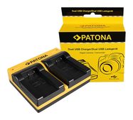 PATONA Dual Ladegerät f. Sanyo DB-L90 DMX DMXSH1 DMX-SH1 DMXSH11 DMX-SH11 DB-L90 VPC inkl. Micro-USB, PATONA