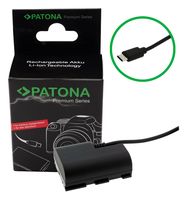 PATONA Premium USB-C Input battery adapter for Canon LP-E6P LPE6P EOS R5 R5 Mark II R6 /R6 Mark II, PATONA