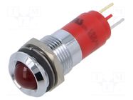 Indicator: LED; prominent; red; 12VDC; Ø14mm; connectors CML INNOVATIVE TECHNOLOGIES