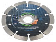 Cutting diamond wheel; Ø: 125mm; Øhole: 22.23mm NOZAR DIAMANTWERKZEUGE