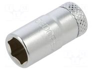 Wrench tip; 6-angles,socket spanner; 8mm; 1/4"; tool steel GEDORE