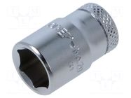 Wrench tip; 6-angles,socket spanner; 11mm; 1/4"; tool steel GEDORE