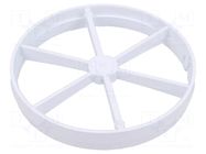 Butterfly damper; ABS; white; Ø100x10mm ORNO