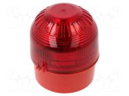 Signaller: lighting; flashing light; red; Sonos; 110/230VAC; IP65 KLAXON SIGNALS