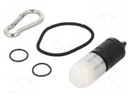 Torch: LED; L: 66mm; 25lm; Ø: 23mm; IPX8; carabiner,gasket,tag XTAR