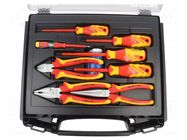 Kit: pliers, insulation screwdrivers; 1kVAC; case; 8pcs. GEDORE