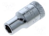 Socket; 6-angles,socket spanner; 5.5mm; 1/4"; tool steel; L: 25mm GEDORE
