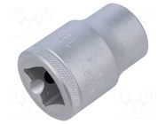 Socket; 6-angles,socket spanner; 19mm; 3/4"; tool steel; L: 51.5mm GEDORE