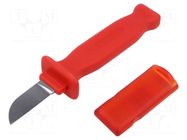 Knife; for electricians; for cables; Overall len: 180mm GEDORE
