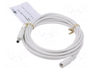 Cable; DC 5,5/2,5 plug,DC 5,5/2,5 socket; straight; white; 3m GOOBAY