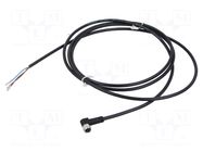 Cable: for sensors/automation; M8; PIN: 3; angled; 2m; plug; 60VDC IPF ELECTRONIC
