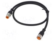 Cable: for sensors/automation; M12; PIN: 5; 0.6m; plug; 60VDC; 60VAC LUTRONIC