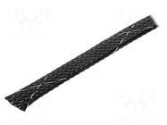 Braid; ØBraid : 9.53÷12.7mm; polyester; black; L: 61m; reel PANDUIT