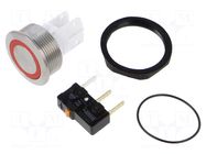 Switch: vandal resistant; Pos: 2; SPDT; 5A/125VAC; ON-(ON); MSM II SCHURTER