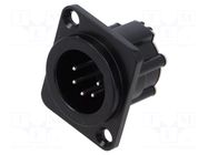 Connector: XLR; socket; male; AX; 7.5A; 133V; PIN: 5; IP40; soldering AMPHENOL