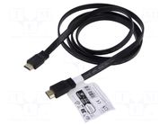 Cable; HDMI plug,both sides; HDCP 2.2,HDMI 2.1; 3m; black; 30AWG GOOBAY