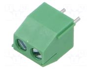 Connector: PCB terminal block; terminal; T5; 10A; PIN: 2; angled AMPHENOL ANYTEK