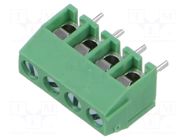 Connector: PCB terminal block; terminal; T5; 10A; PIN: 4; angled AMPHENOL ANYTEK