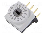 Encoding switch; Pos: 16; PCB,THT; 80mΩ; DC load @R: 0.15A/42VDC KNITTER-SWITCH