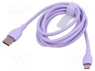 Cable; High Speed,USB 2.0; USB A plug,USB C plug; 2m; violet BASEUS