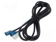 Cable; 3m; Fakra female,both sides; Car brand: universal MTA