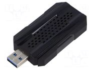 PC extension card: WiFi network; USB A plug; USB 3.0; black LOGILINK