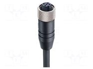 Cable: for sensors/automation; M12; PIN: 5; straight; 1m; socket LUMBERG AUTOMATION