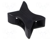 Holder; black; cable ties PANDUIT