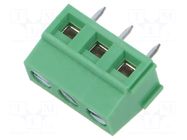 Connector: PCB terminal block; terminal; TO; 10A; PIN: 3; angled AMPHENOL ANYTEK
