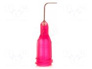 Needle: steel; 0.5"; Size: 25; bent at 90°; Mounting: Luer Lock METCAL