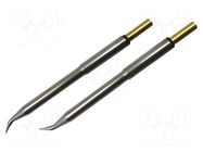 Tip; bent conical; 0.4mm; 413°C; for hot tweezers; 2pcs. METCAL