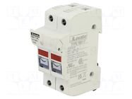 Fuse base; 10x38mm; for DIN rail mounting; 32A; 690VAC; Poles: 2 LOVATO ELECTRIC