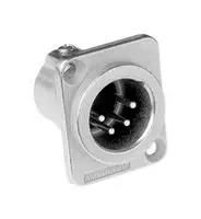 PLUG, XLR, PANEL, UNIFIED, 4POLE