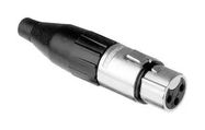 SOCKET, XLR, NICKEL, 3POLE