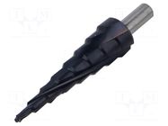 Drill bit; step,conical,multistep; L: 125mm; Holder: 3-surface RECA