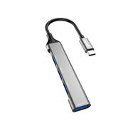 Dudao HUB 4in1 USB-C - 4x USB-A (3 x USB2.0 / USB3.0) 6.3cm black (A16T), Dudao