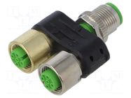 Adapter; M12; PIN: 5; 60VDC; 50VAC; 4A; 7000; IP67; -30÷85°C MURRELEKTRONIK