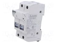 Fuse base; 10x38mm; for DIN rail mounting; 32A; 690VAC; Poles: 1+N LOVATO ELECTRIC