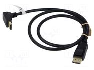 Cable; DisplayPort plug,DisplayPort plug 90° left/right; PVC GOOBAY